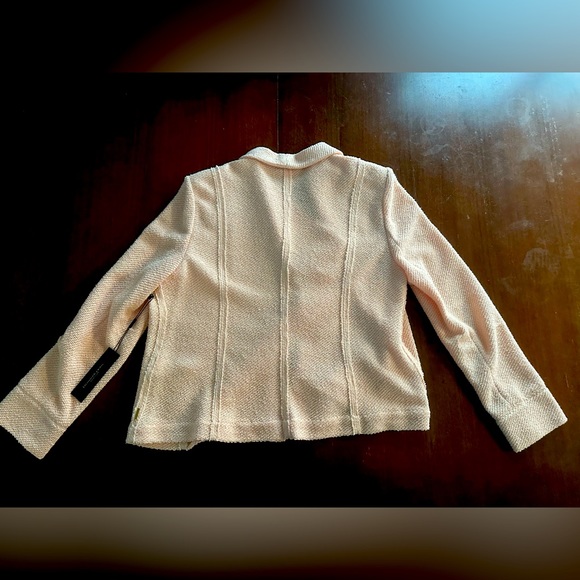 NWT Donna Karan Cardigan Summer Cools Peach Pink Open Front Sweater Jacket Knit - Picture 4 of 10